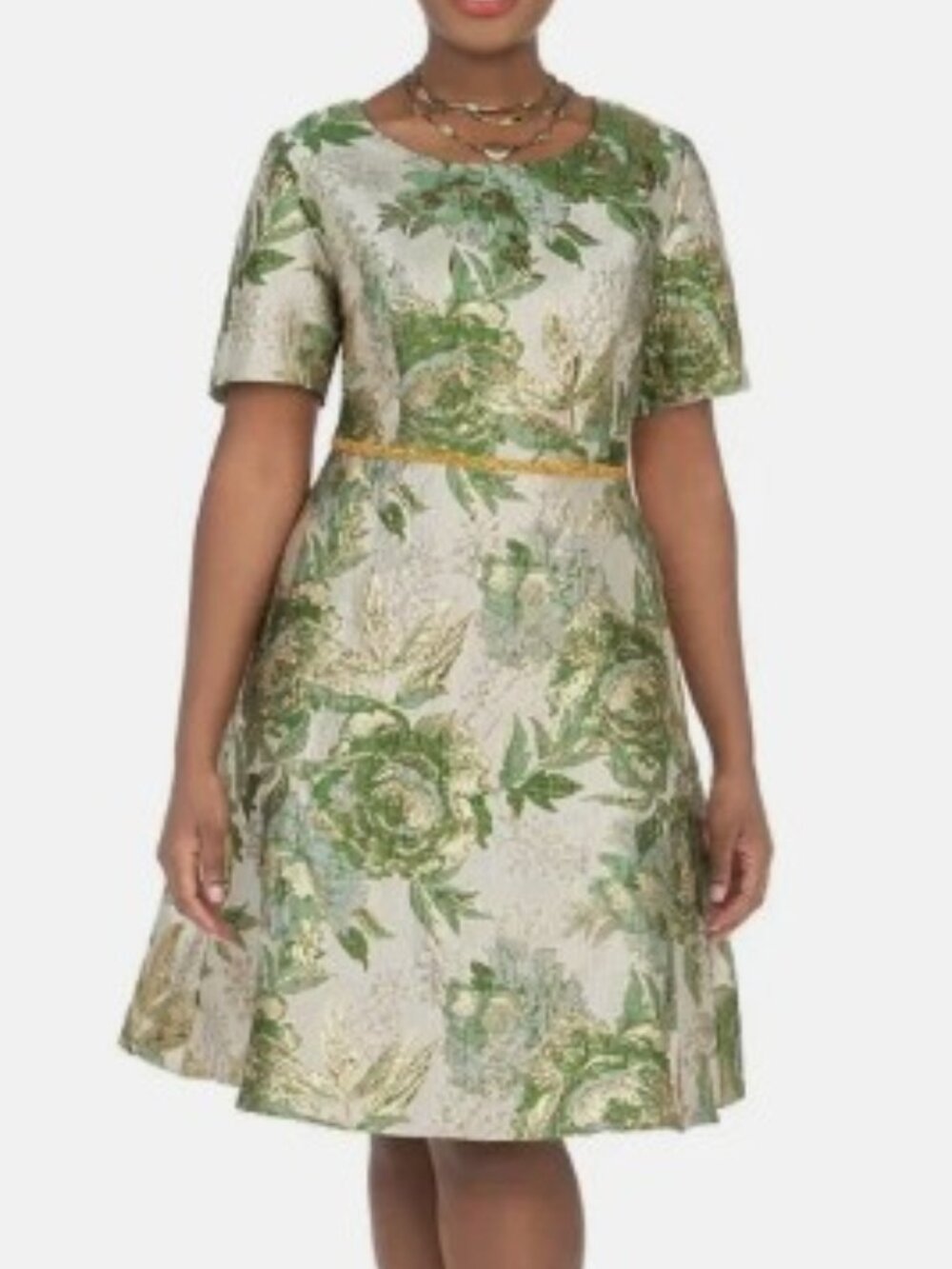 Giovanna Green/Gold Dress - Size 24W - New, without tags